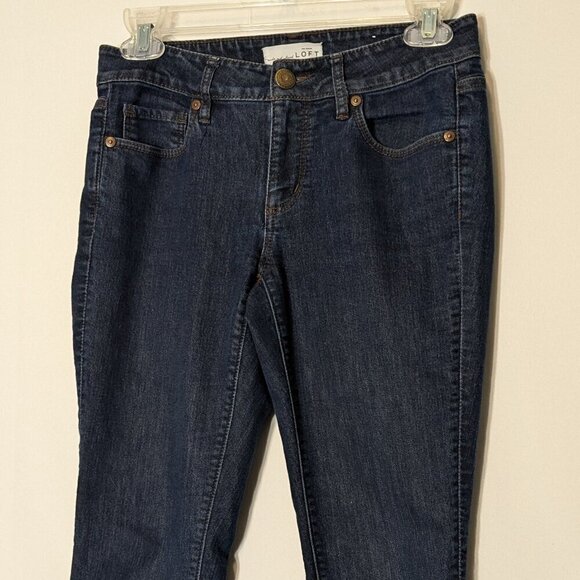 ANN TAYLOR LOFT Curvy Skinny Low Rise Denim Blue Jeans; Size 25-0 - Picture 2 of 6